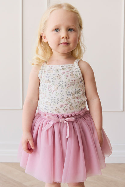 Organic Cotton Singlet - Penny's Egg Hunt Parisian Pink