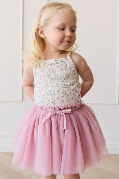Organic Cotton Singlet - Penny's Egg Hunt Parisian Pink