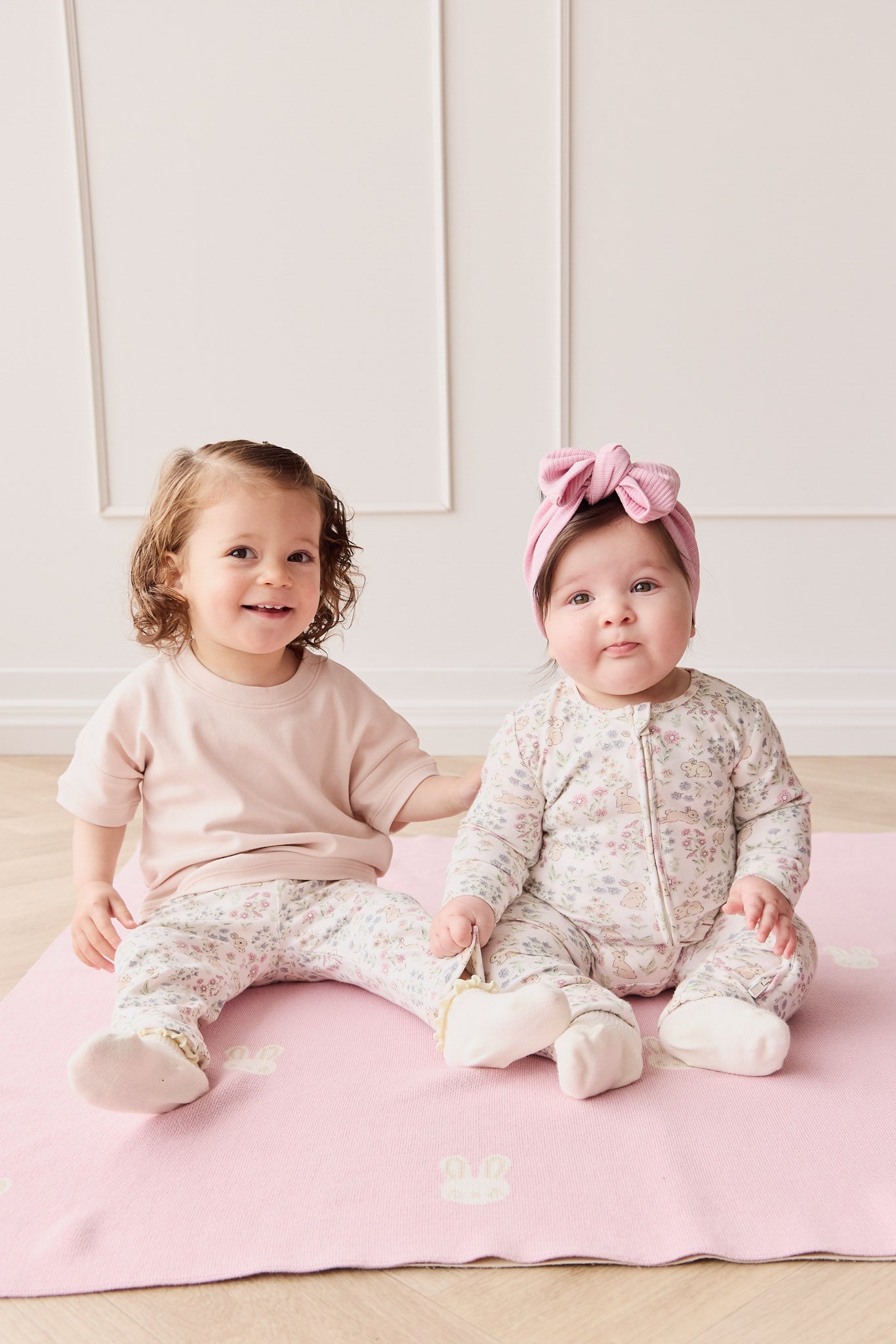 Organic Cotton Frankie Onepiece - Penny's Egg Hunt Parisian Pink