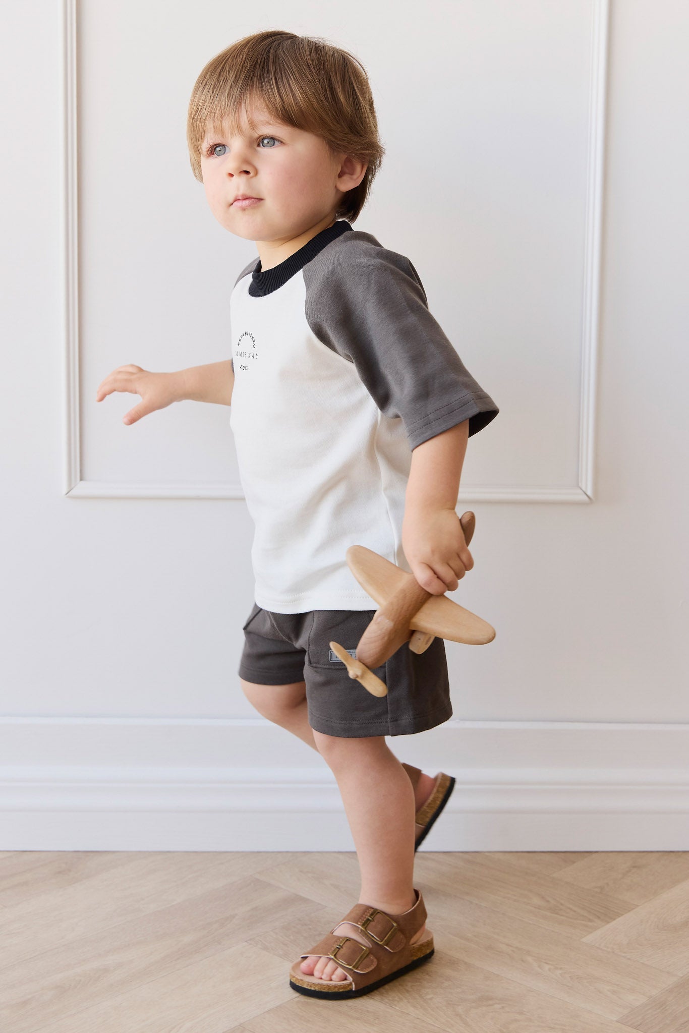 Pima Cotton Dax Tee - Parchment/Pinecone JK Established