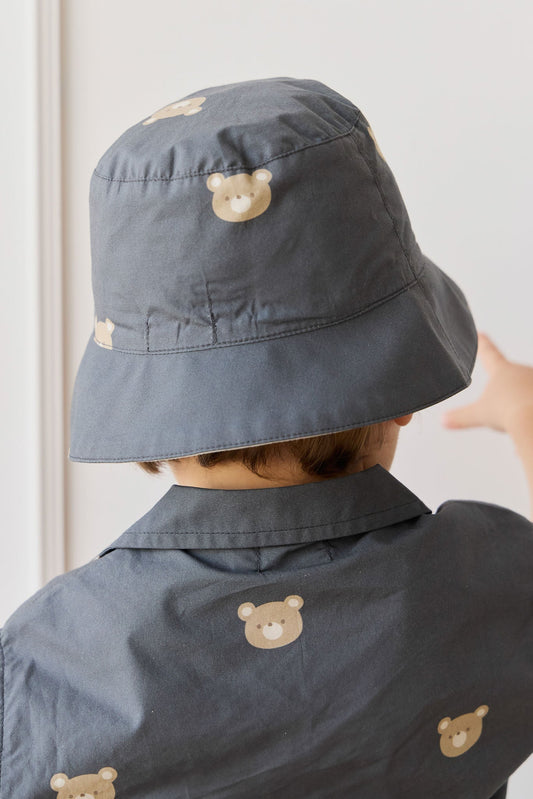 Organic Cotton Bucket Hat - Bobby Bears Shadow