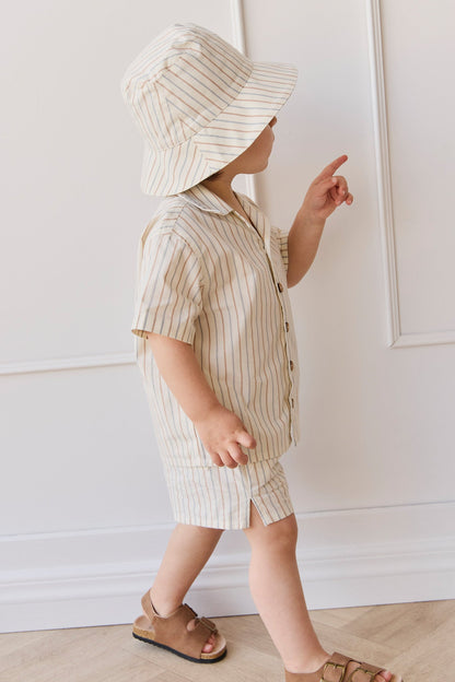 Organic Cotton Bucket Hat - Vacation Stripe