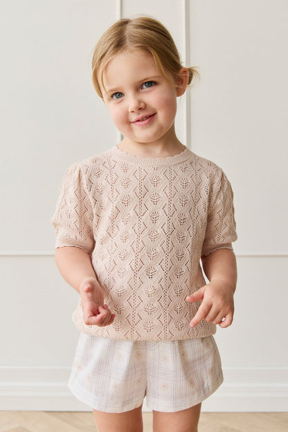 Organic Cotton Neve Short - Marguerite Egret