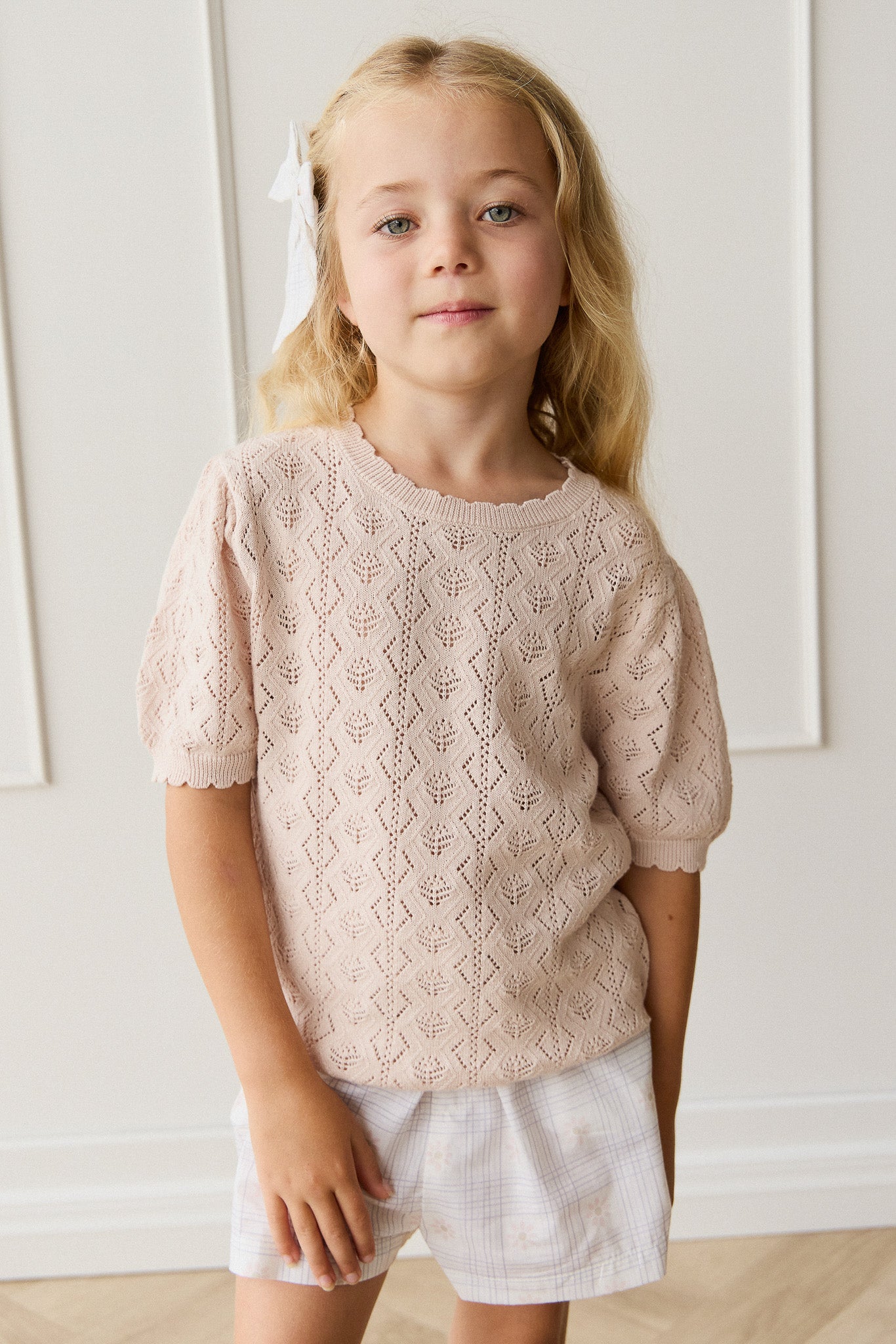 Organic Cotton Neve Short - Marguerite Egret