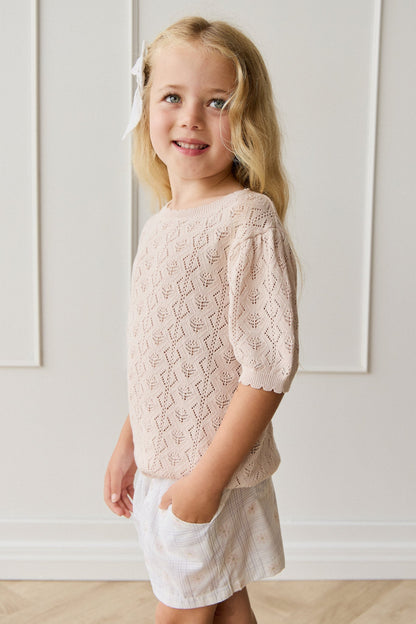 Organic Cotton Neve Short - Marguerite Egret