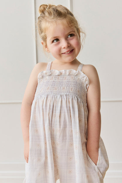 Organic Cotton Arabella Jumpsuit - Marguerite Egret