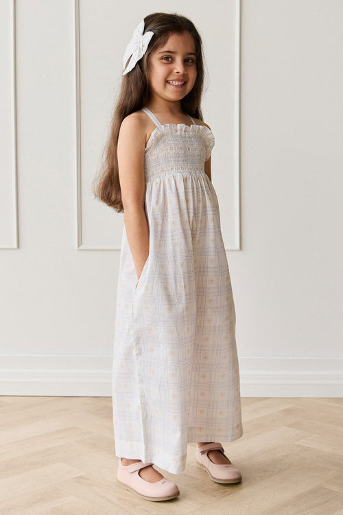 Organic Cotton Arabella Jumpsuit - Marguerite Egret