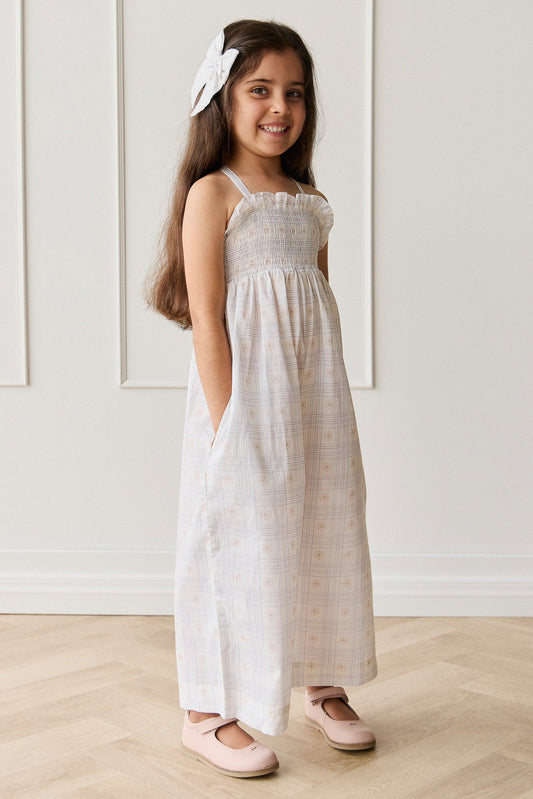 Organic Cotton Arabella Jumpsuit - Marguerite Egret