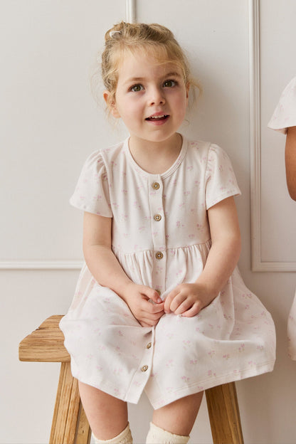 Organic Cotton Dahlia Dress - Pauline Pink