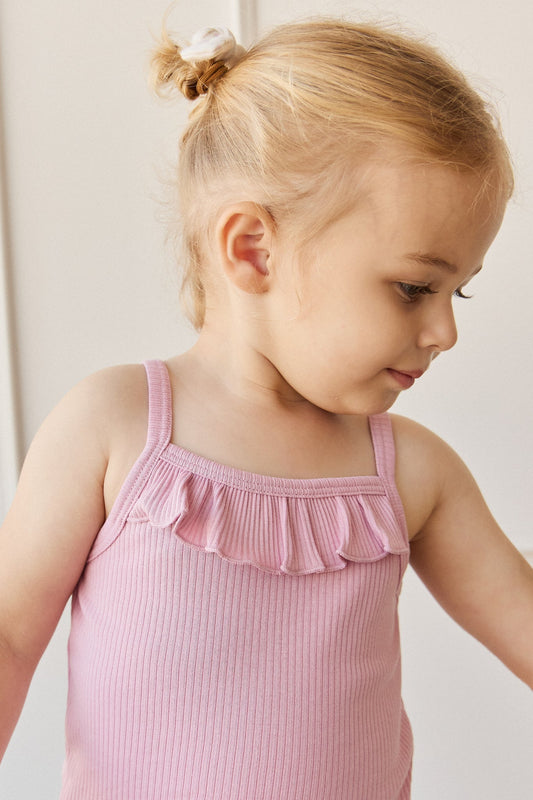 Organic Cotton Modal Vienna Singlet - Dahlia