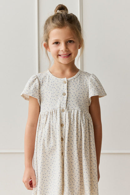 Organic Cotton Dahlia Dress - Penelope Evening Haze