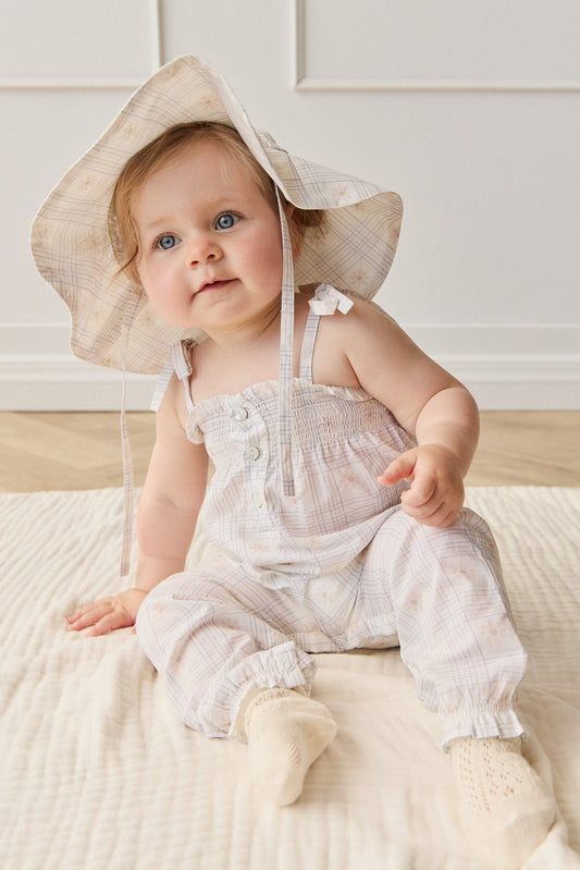 Organic Cotton Mirabel Jumpsuit - Marguerite Egret