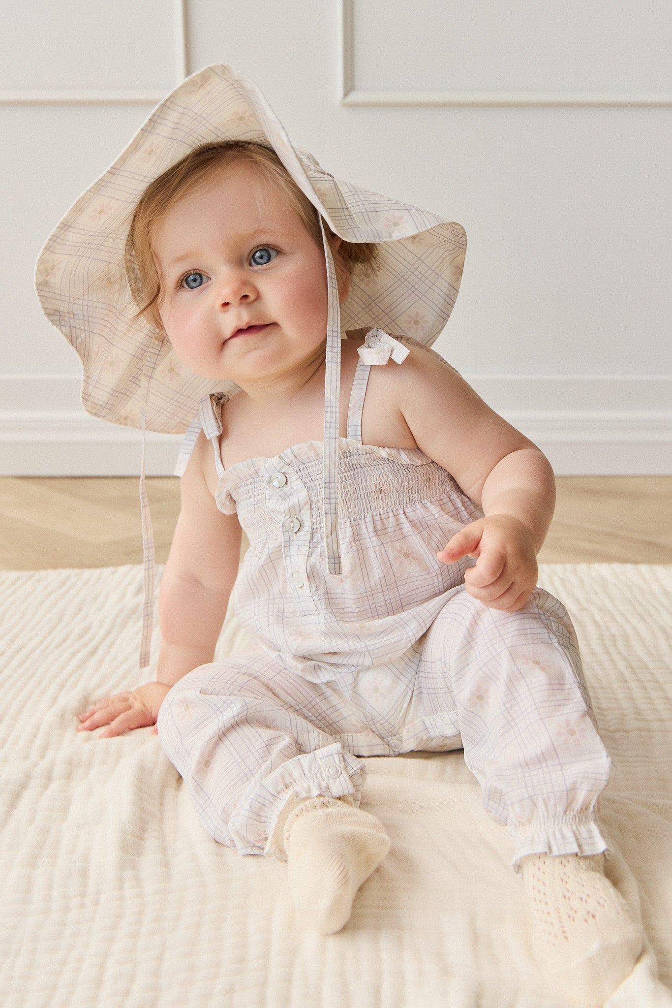 Organic Cotton Noelle Hat - Marguerite Egret