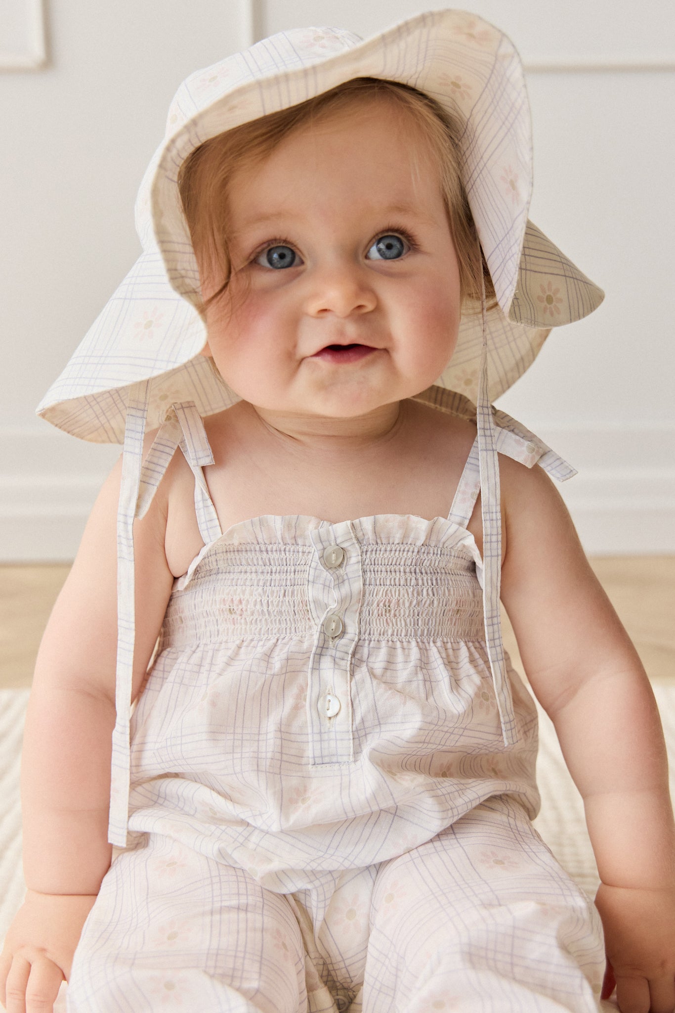 Organic Cotton Mirabel Jumpsuit - Marguerite Egret