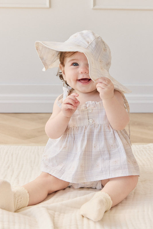 Organic Cotton Noelle Hat - Marguerite Egret