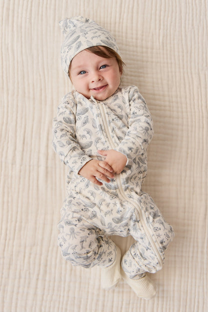 Organic Cotton Reese Zip Onepiece - Sea Life