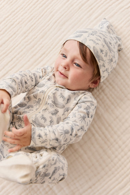 Organic Cotton Knot Beanie - Sea Life
