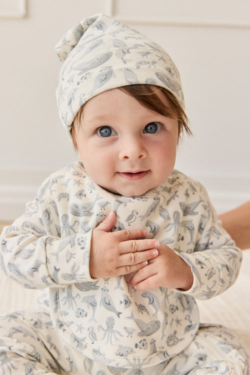 Organic Cotton Knot Beanie - Sea Life