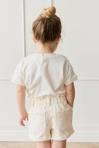 Pima Cotton Mimi Top - Parchment Petite Cerise