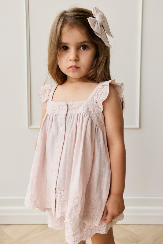 Organic Cotton Muslin Anja Top - Pale Lilac