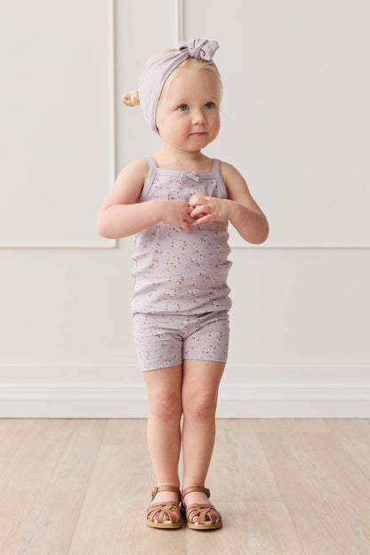 Organic Cotton Everyday Bike Short - Lulu Bloom Iris