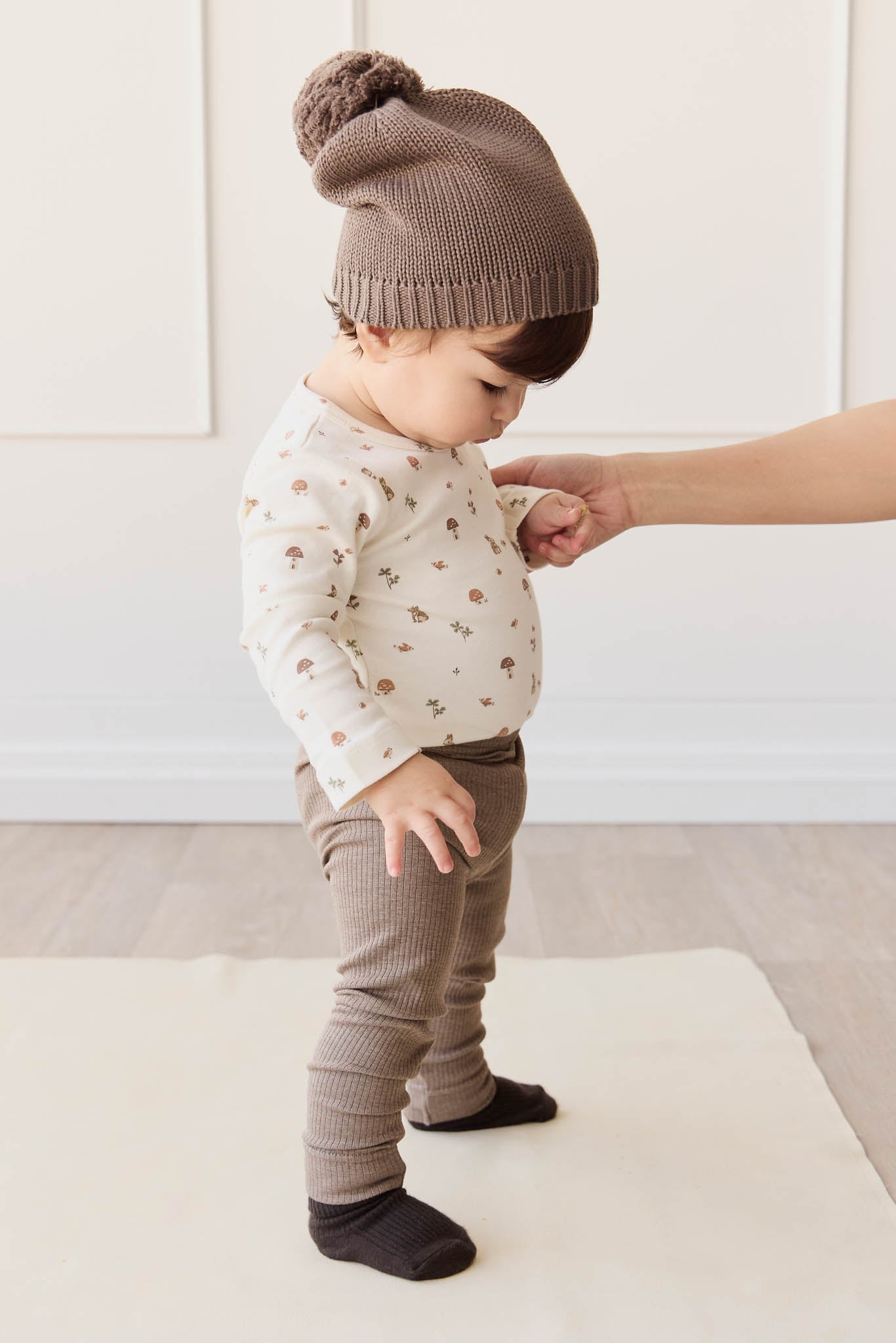 Organic Cotton Modal Legging - Brownie Marle