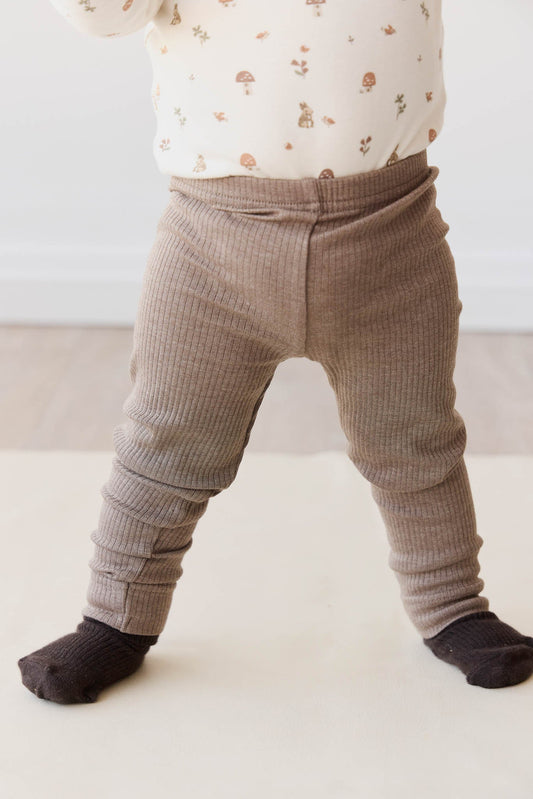 Organic Cotton Modal Legging - Brownie Marle
