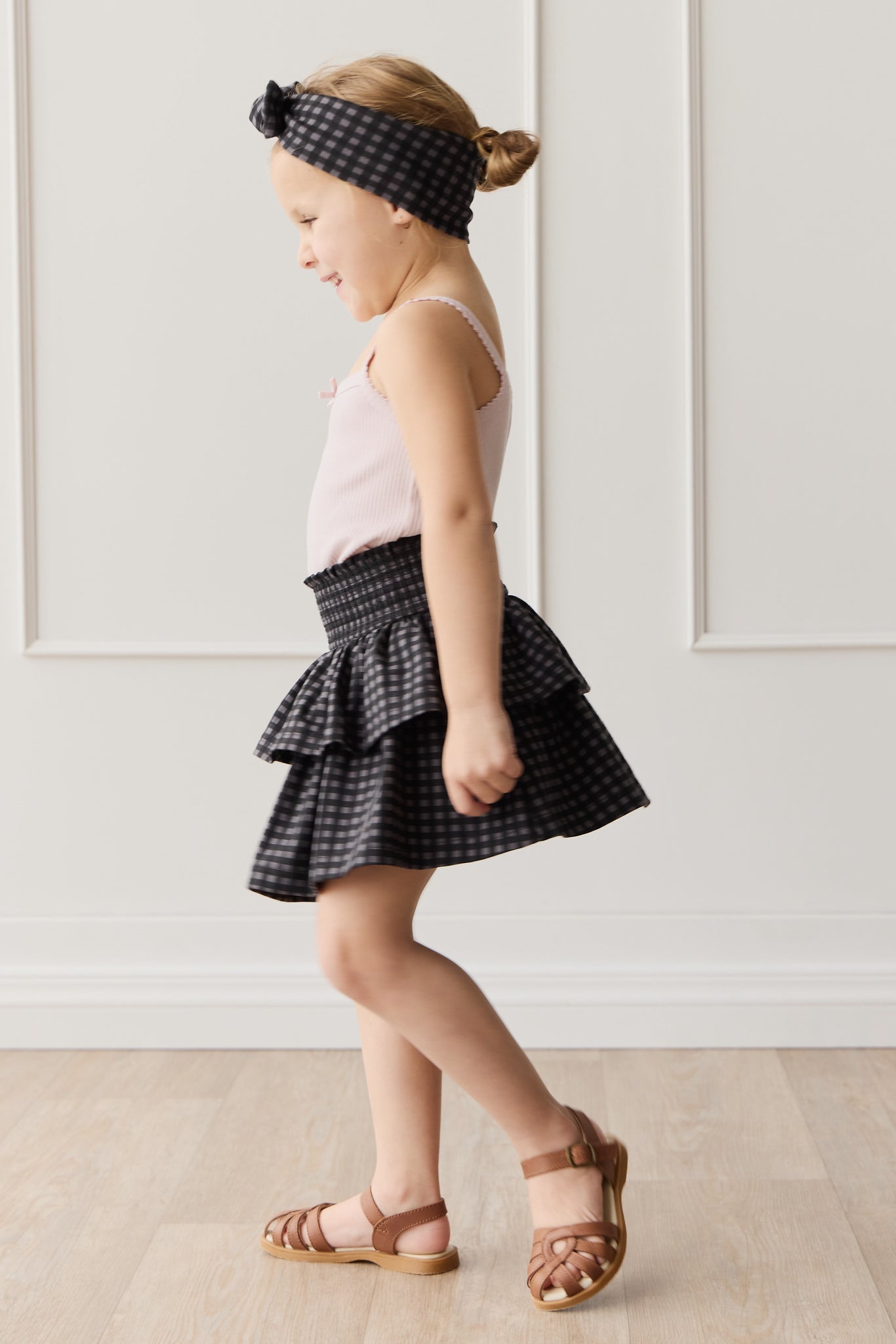 Organic Cotton Ruby Skirt - Gingham Night