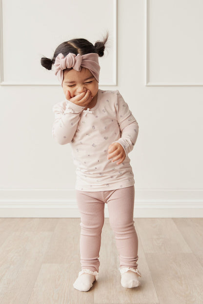 Organic Cotton Long Sleeve Top - Meredith Violet