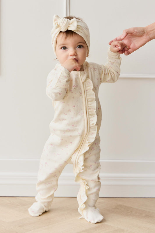 Organic Cotton Fine Rib Melanie Onepiece - Caroline Egret