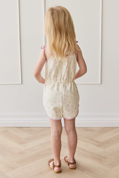 Organic Cotton Lilith Playsuit - Lila Pink