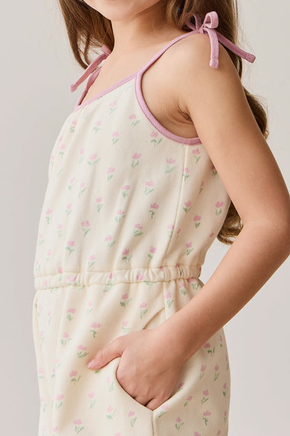 Organic Cotton Lilith Playsuit - Lila Pink