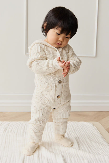 Bear Knit Onepiece - Pistachio Fleck