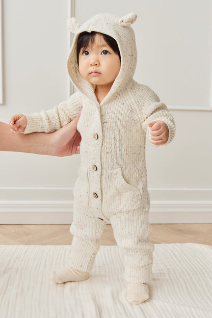 Bear Knit Onepiece - Pistachio Fleck