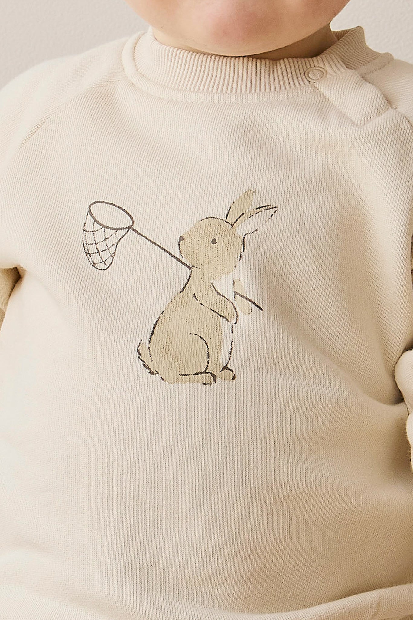 Organic Cotton Flynn Sweatshirt - Oat Lapin Jardin