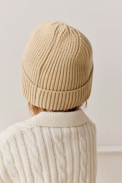 Leon Knitted Beanie - Hay