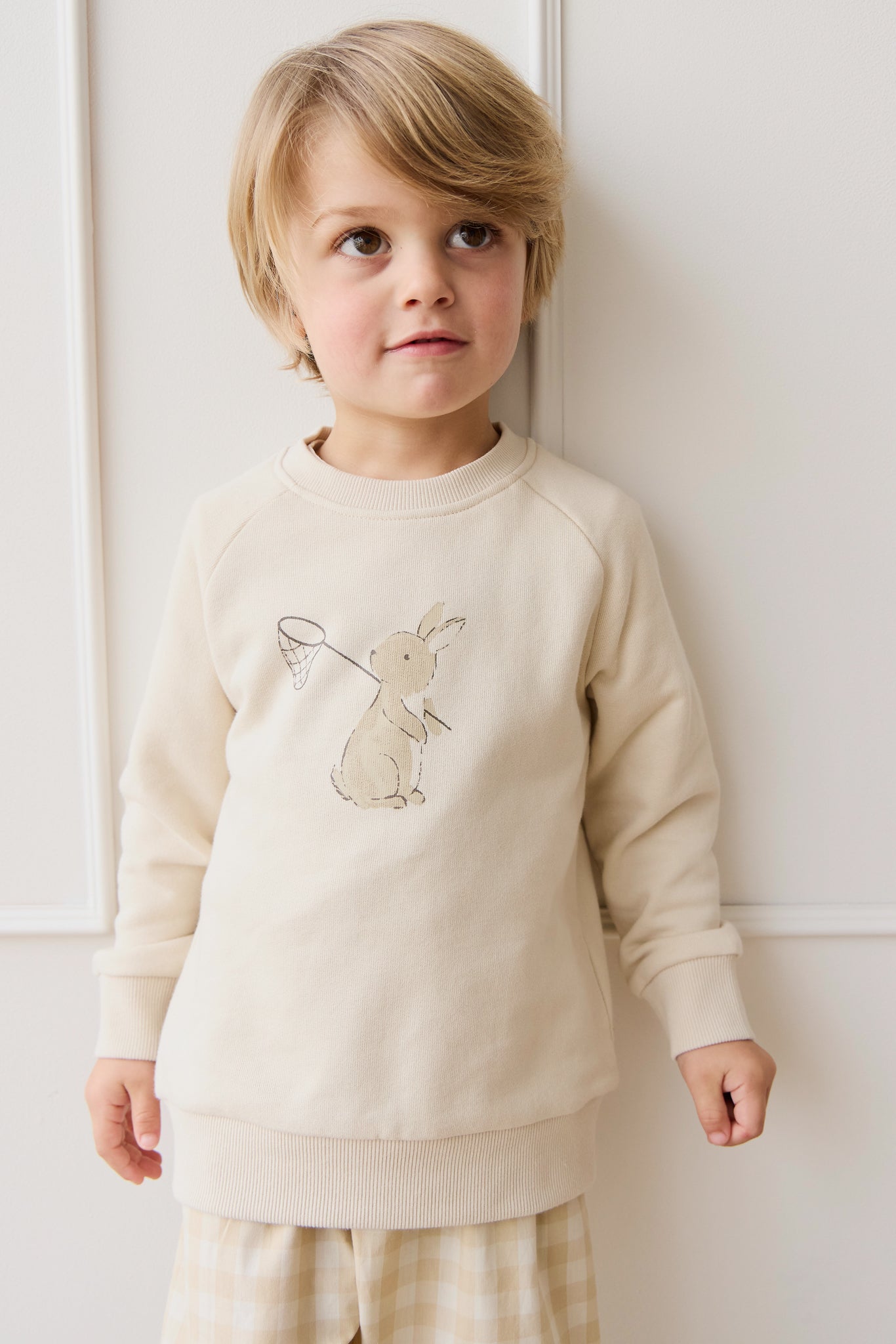 Organic Cotton Flynn Sweatshirt - Oat Lapin Jardin