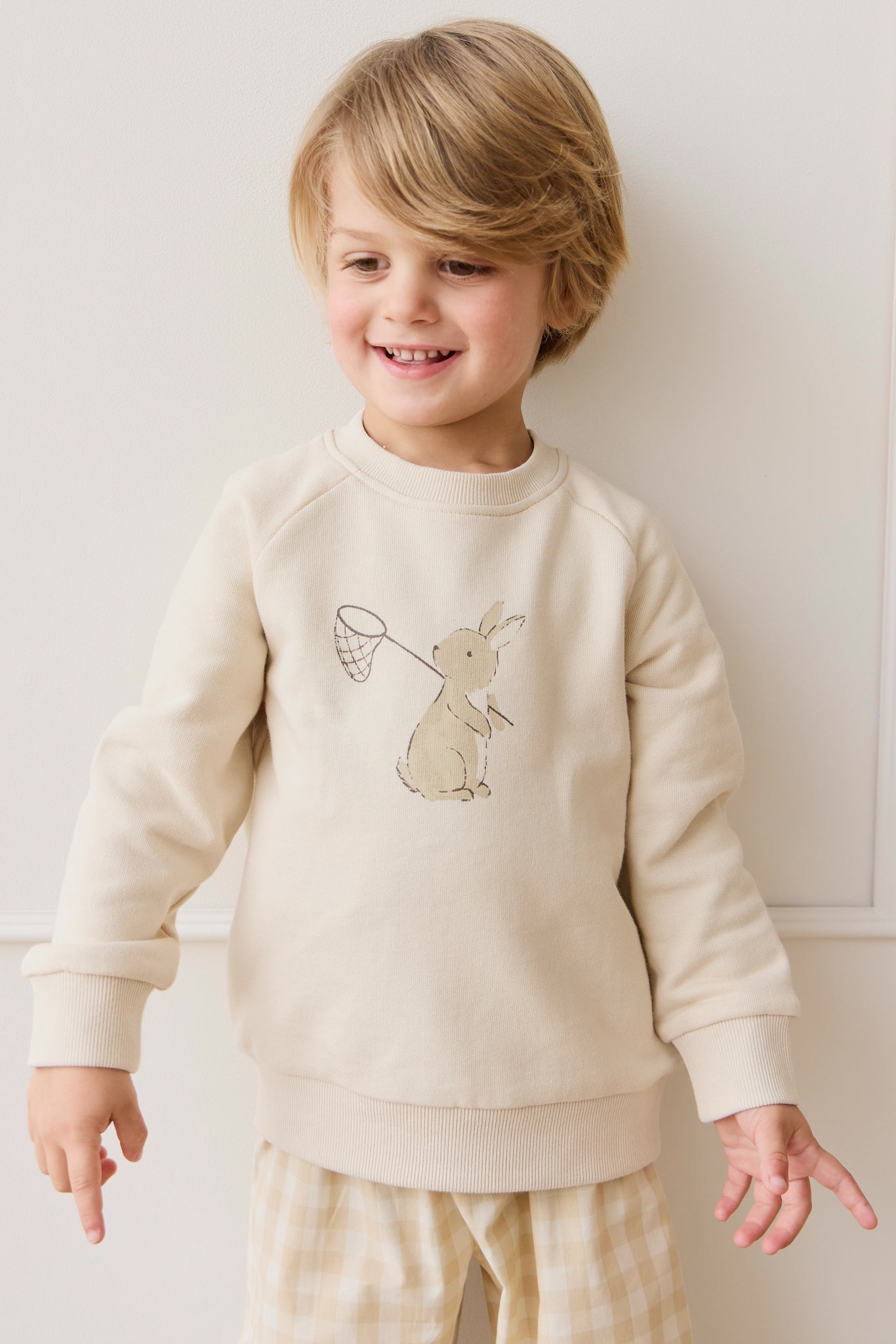Organic Cotton Flynn Sweatshirt - Oat Lapin Jardin