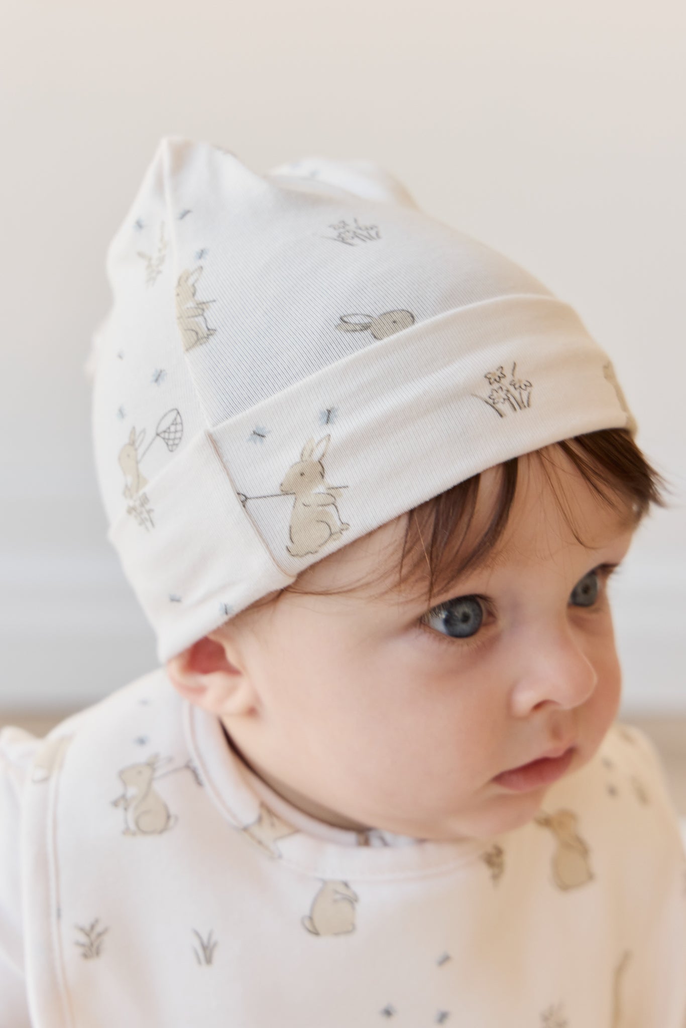 Organic Cotton Knot Beanie - Lapin Jardin
