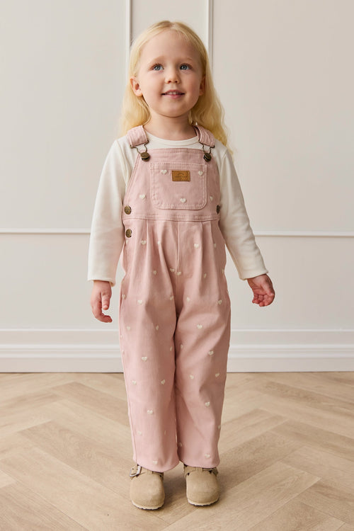 Blair Overall - Petite Heart Peach