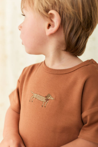 Pima Cotton Eddie T-Shirt - Spiced Cosy Basil