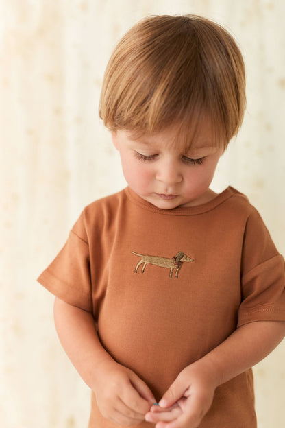Pima Cotton Eddie T-Shirt - Spiced Cosy Basil