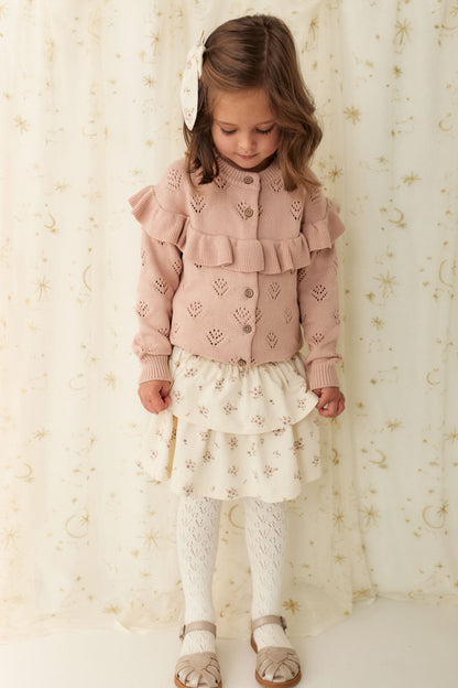 Organic Cotton Ruby Skirt - Goldie Bouquet Egret
