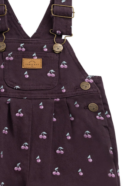 Blair Overall - Cherry Love Plum Embroidery