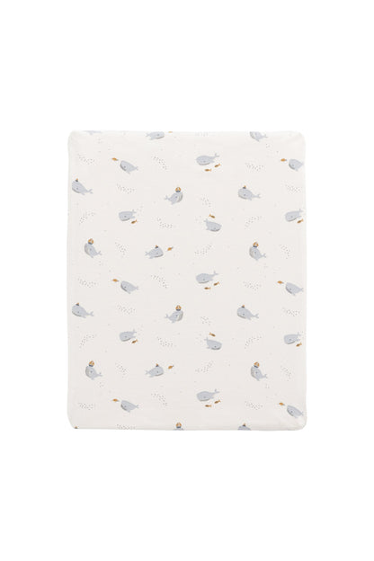 Organic Cotton Cot Sheet - Whales