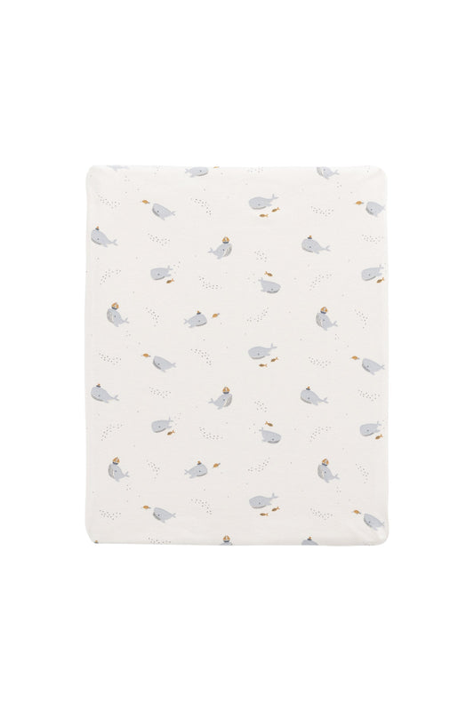 Organic Cotton Cot Sheet - Whales
