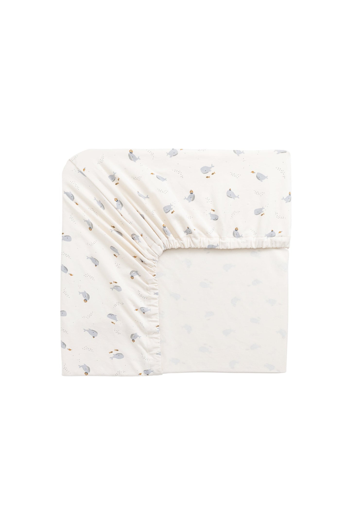 Organic Cotton Cot Sheet - Whales