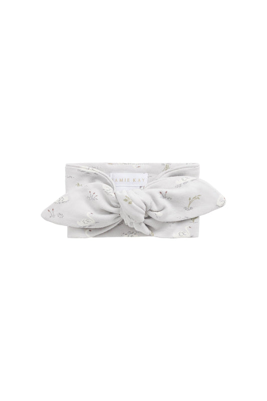 Organic Cotton Headband - Swanning Dawn Blue