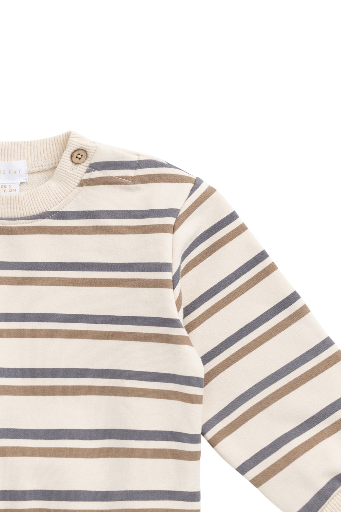 Organic Cotton Jalen Oversized Jumper - Raynor Stripe North Sea