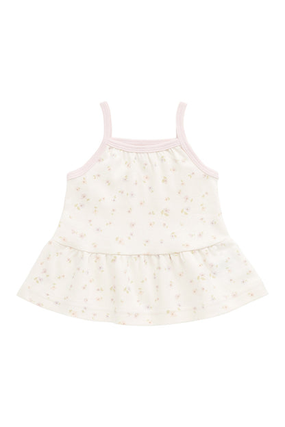 Organic Cotton Meadow Singlet - Briella Whisper